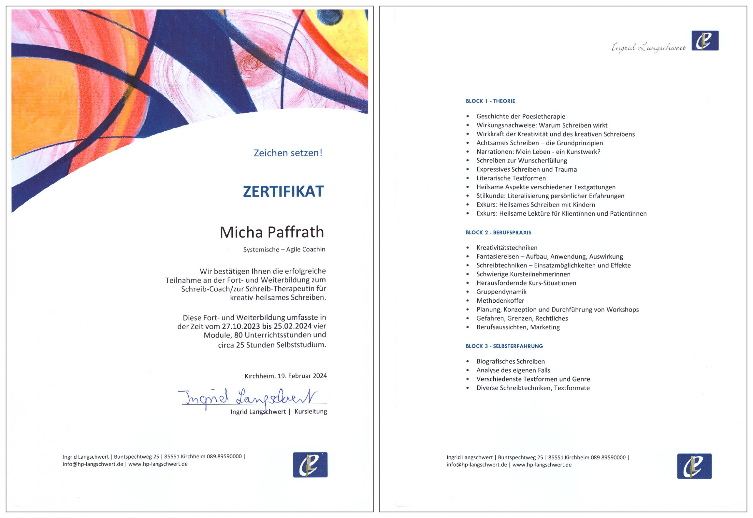 Schreib-Coach / Schreib-Therapeutin für kreativ-heilsames Schreiben